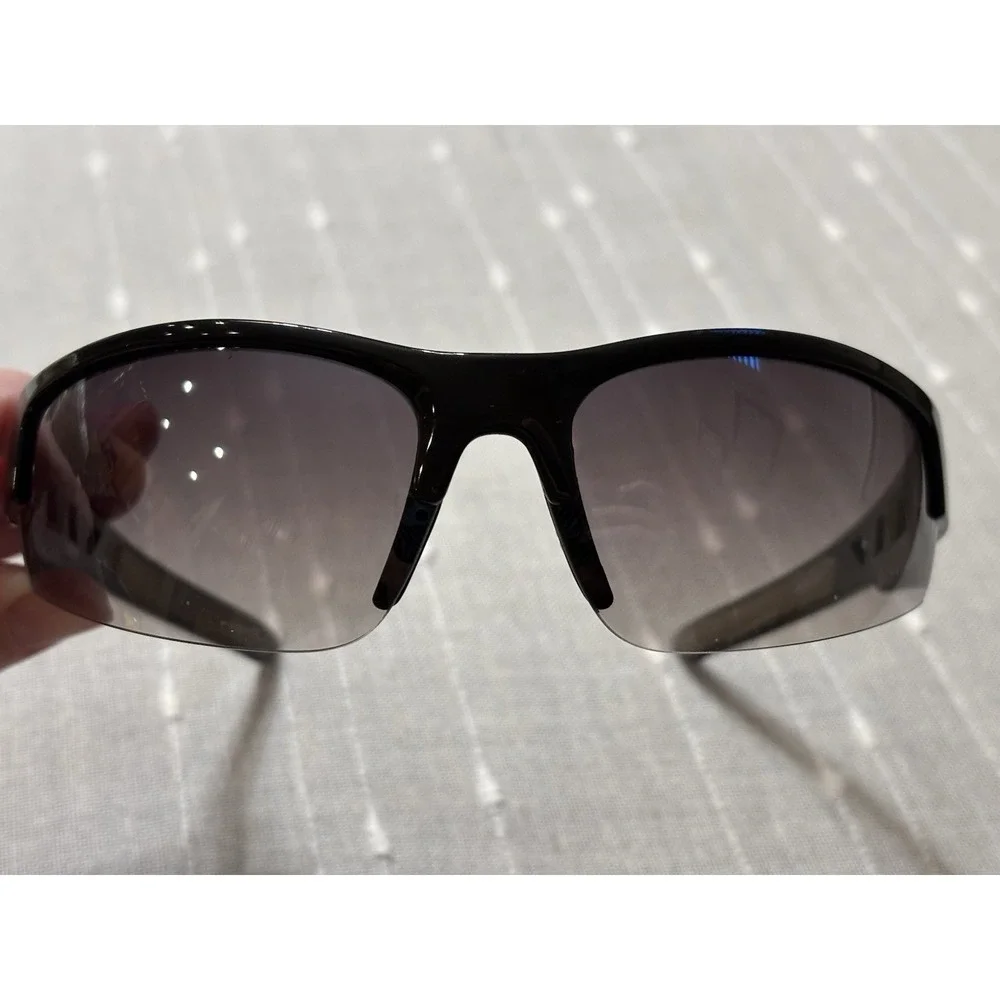 FILA SF215 C1 Black Plastic Wrap Around Athletic Sport Polarized Sunglasses